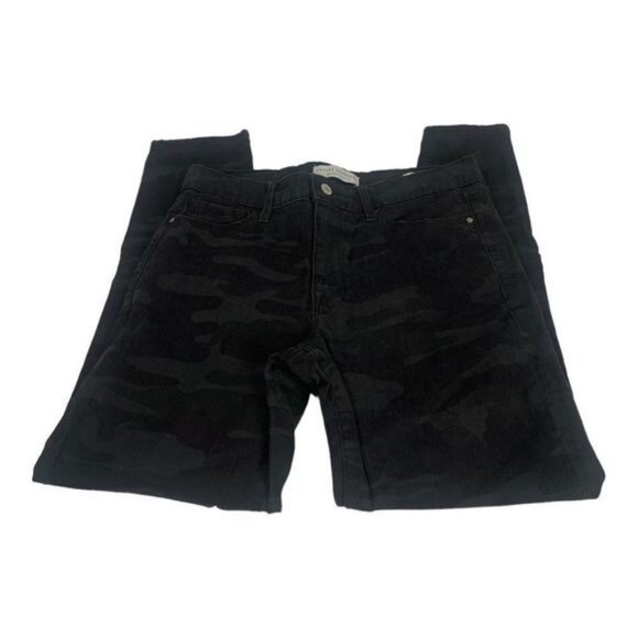 Social Standard By Sanctuary Ankle Skinny Jeans Size 6 Black Camo Womens Pants - Picture 1 of 7